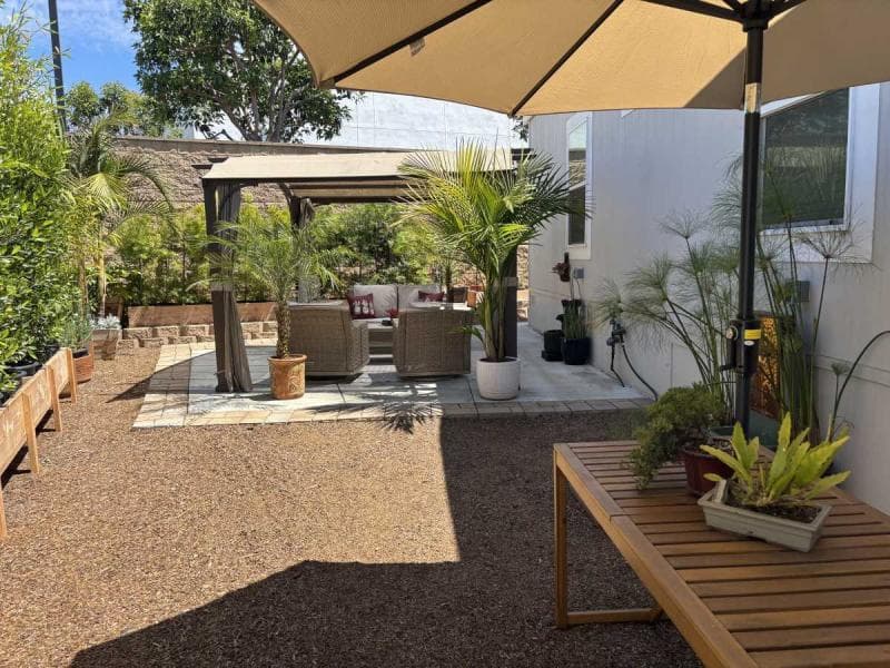 Private oasis on corner lot in the village green 55+  home features